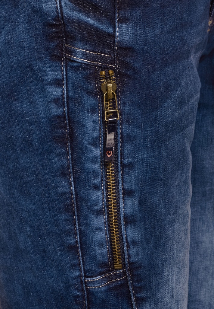 Loose Fit Jeans mit Zipper
