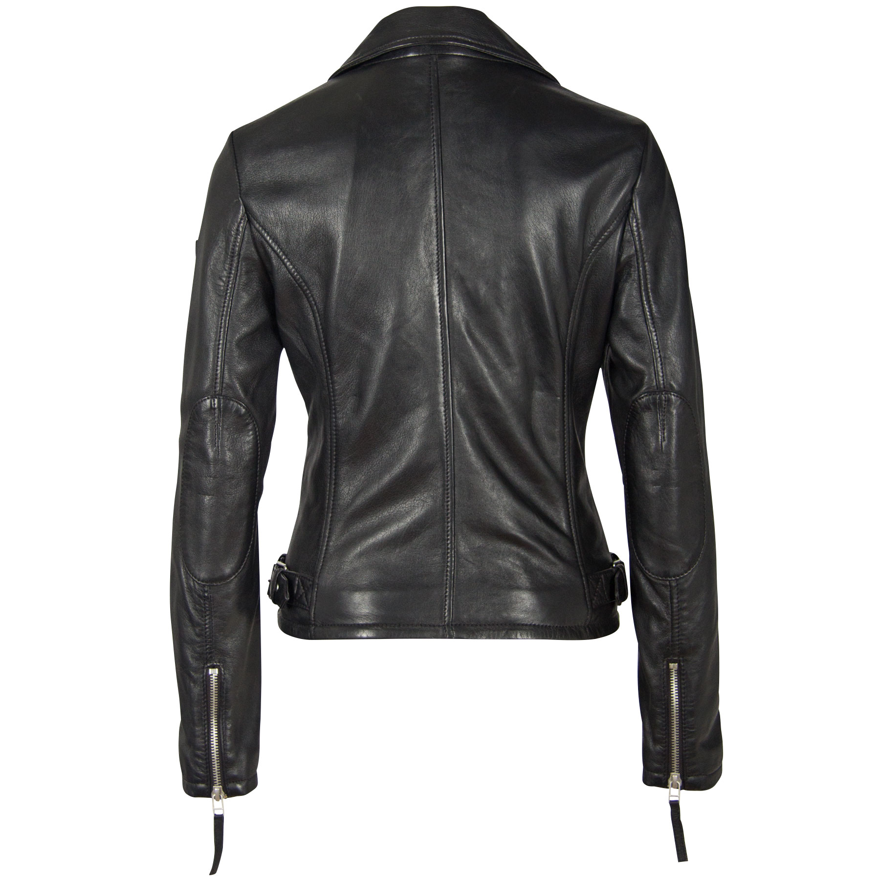 Biker Lederjacke mit Ellbogenpatches